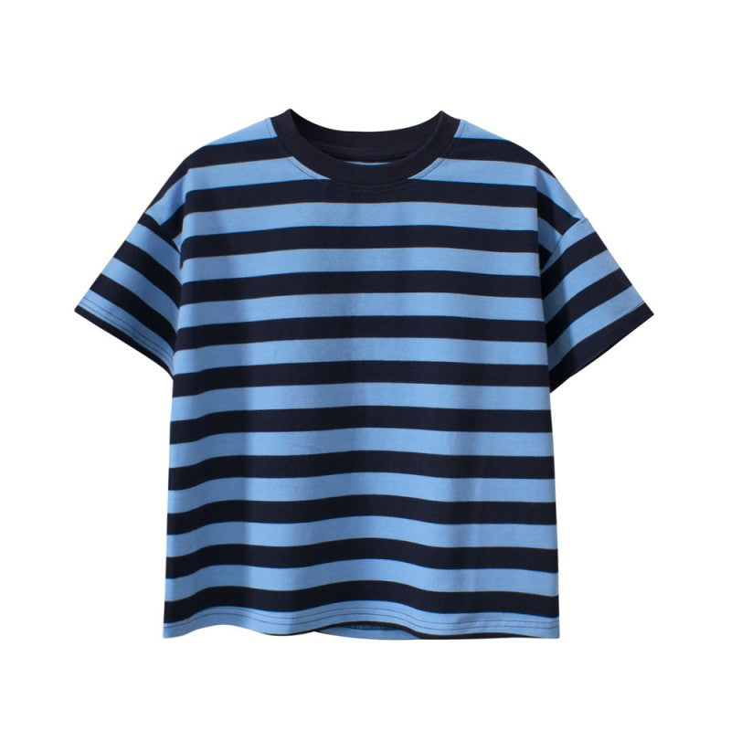 Kid Boys Striped Color-blocking Tops Wholesale 250708161