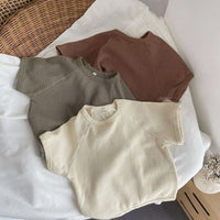 Load image into Gallery viewer, 2 Pieces Set Baby Kid Girls Boys Solid Color T-Shirts And Shorts Wholesale 250708165
