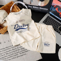 Load image into Gallery viewer, 2 Pieces Set Baby Kid Boys Letters Tank Tops And Shorts Wholesale 250708169
