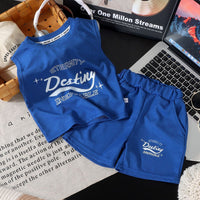 Load image into Gallery viewer, 2 Pieces Set Baby Kid Boys Letters Tank Tops And Shorts Wholesale 250708169
