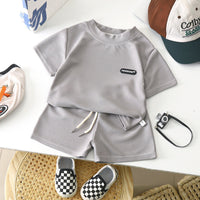 Load image into Gallery viewer, 2 Pieces Set Baby Kid Boys Solid Color T-Shirts And Shorts Wholesale 250708171
