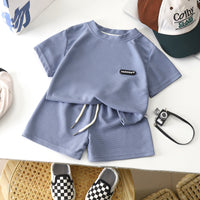 Load image into Gallery viewer, 2 Pieces Set Baby Kid Boys Solid Color T-Shirts And Shorts Wholesale 250708171
