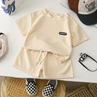 Load image into Gallery viewer, 2 Pieces Set Baby Kid Boys Solid Color T-Shirts And Shorts Wholesale 250708171
