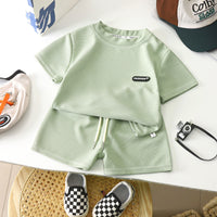Load image into Gallery viewer, 2 Pieces Set Baby Kid Boys Solid Color T-Shirts And Shorts Wholesale 250708171
