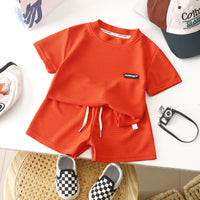 Load image into Gallery viewer, 2 Pieces Set Baby Kid Boys Solid Color T-Shirts And Shorts Wholesale 250708171
