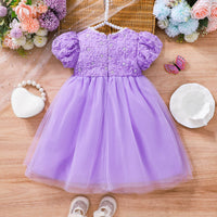 Load image into Gallery viewer, Baby Kid Girls Solid Color Bow Dresses Wholesale 25070824
