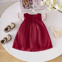 Load image into Gallery viewer, Baby Kid Girls Solid Color Bow Dresses Wholesale 25070838
