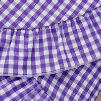 Load image into Gallery viewer, 2 Pieces Set Baby Kid Girls Checked Tank Tops And Solid Color Skirts Wholesale 25070845
