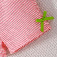 Load image into Gallery viewer, 2 Pieces Set Baby Kid Girls Flower Checked Tank Tops And Solid Color Shorts Wholesale 25070846
