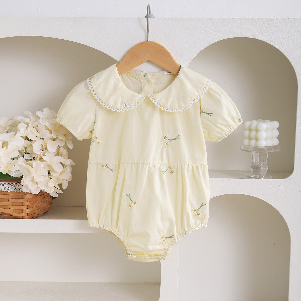 Baby Kid Girls Flower Embroidered Rompers Wholesale 25070849