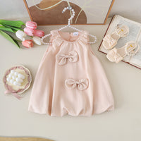 Load image into Gallery viewer, Baby Kid Girls Solid Color Bow Dresses Wholesale 25070853

