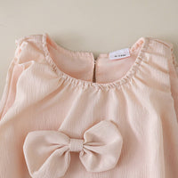 Load image into Gallery viewer, Baby Kid Girls Solid Color Bow Dresses Wholesale 25070853
