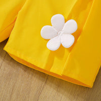 Load image into Gallery viewer, 2 Pieces Set Kid Girls Solid Color Tank Tops And Flower Shorts Wholesale 25070864
