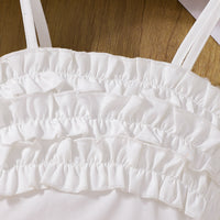 Load image into Gallery viewer, 2 Pieces Set Kid Girls Solid Color Tank Tops And Flower Shorts Wholesale 25070864
