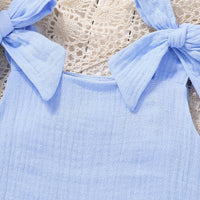 Load image into Gallery viewer, 2 Pieces Set Kid Girls Solid Color Tank Tops And Pants Wholesale 25070869
