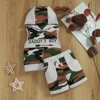 Load image into Gallery viewer, 2 Pieces Set Baby Kid Boys Letters Camo Tank Tops And Shorts Wholesale 25070894
