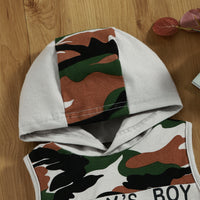 Load image into Gallery viewer, 2 Pieces Set Baby Kid Boys Letters Camo Tank Tops And Shorts Wholesale 25070894
