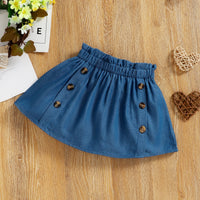 Load image into Gallery viewer, 2 Pieces Set Baby Kid Girls Flower Embroidered Tops And Solid Color Skirts Wholesale 25070897
