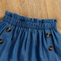 Load image into Gallery viewer, 2 Pieces Set Baby Kid Girls Flower Embroidered Tops And Solid Color Skirts Wholesale 25070897
