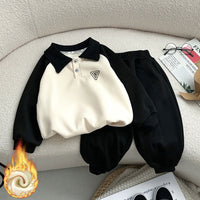 Load image into Gallery viewer, 2 Pieces Set Baby Kid Girls Boys Solid Color Tops And Pants Wholesale 25071502
