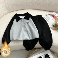 Load image into Gallery viewer, 2 Pieces Set Baby Kid Girls Boys Solid Color Tops And Pants Wholesale 25071502
