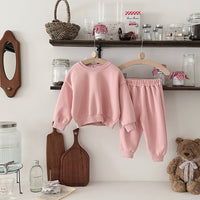Load image into Gallery viewer, 2 Pieces Set Baby Kid Girls Solid Color Tops And Pants Wholesale 25071504
