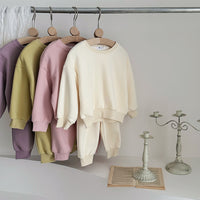 Load image into Gallery viewer, 2 Pieces Set Baby Kid Girls Solid Color Tops And Pants Wholesale 25071504
