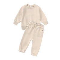 Load image into Gallery viewer, 2 Pieces Set Baby Kid Girls Boys Solid Color Tops And Pants Wholesale 25071505
