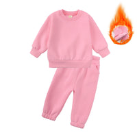 Load image into Gallery viewer, 2 Pieces Set Baby Kid Girls Boys Solid Color Tops And Pants Wholesale 25071505
