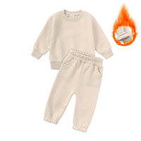 Load image into Gallery viewer, 2 Pieces Set Baby Kid Girls Boys Solid Color Tops And Pants Wholesale 25071505
