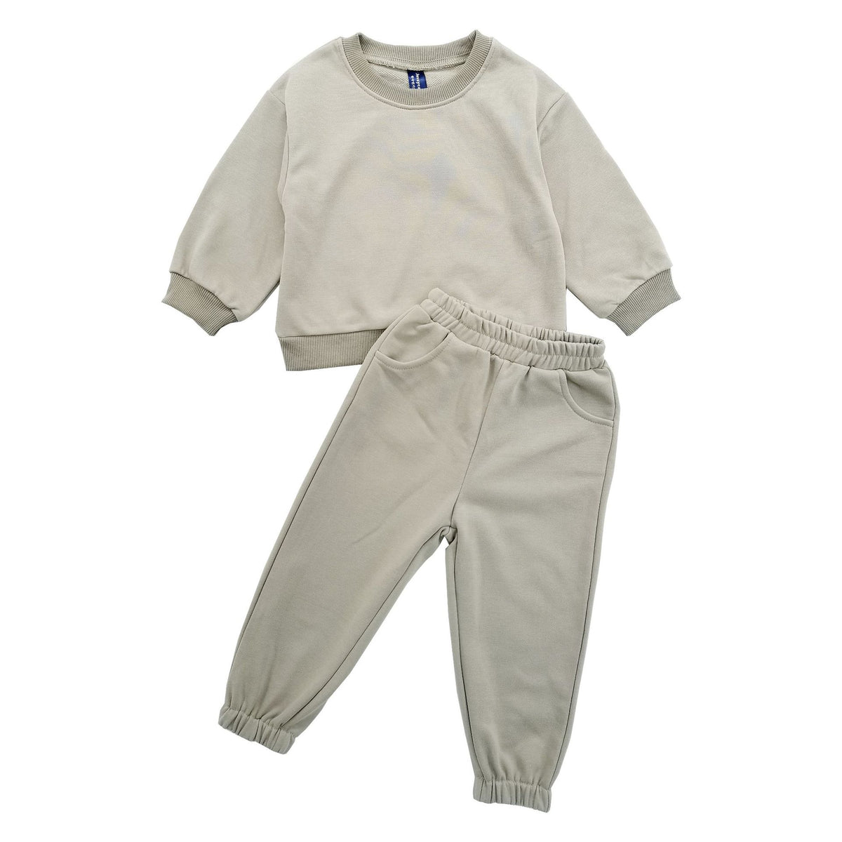 2 Pieces Set Baby Kid Girls Boys Solid Color Tops And Pants Wholesale 25071506