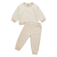 Load image into Gallery viewer, 2 Pieces Set Baby Kid Girls Boys Solid Color Tops And Pants Wholesale 25071506
