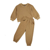 Load image into Gallery viewer, 2 Pieces Set Baby Kid Girls Boys Solid Color Tops And Pants Wholesale 25071506
