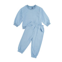 Load image into Gallery viewer, 2 Pieces Set Baby Kid Girls Boys Solid Color Tops And Pants Wholesale 25071506
