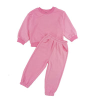 Load image into Gallery viewer, 2 Pieces Set Baby Kid Girls Boys Solid Color Tops And Pants Wholesale 25071506
