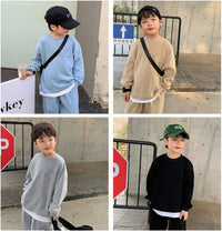 Load image into Gallery viewer, 2 Pieces Set Baby Kid Boys Solid Color Tops And Pants Wholesale 25071507
