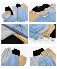 Load image into Gallery viewer, 2 Pieces Set Baby Kid Boys Solid Color Tops And Pants Wholesale 25071507
