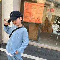 Load image into Gallery viewer, 2 Pieces Set Baby Kid Boys Solid Color Tops And Pants Wholesale 25071507
