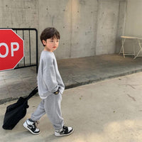 Load image into Gallery viewer, 2 Pieces Set Baby Kid Boys Solid Color Tops And Pants Wholesale 25071507
