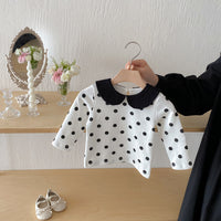 Load image into Gallery viewer, Baby Kid Girls Solid Color Polka dots Tops Wholesale 25092205

