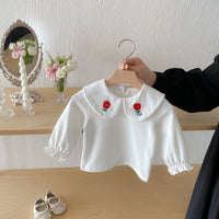Load image into Gallery viewer, Baby Kid Girls Solid Color Polka dots Tops Wholesale 25092205
