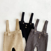 Load image into Gallery viewer, 2 Pieces Set Baby Girls Boys Striped Sweaters And Solid Color Jumpsuits Wholesale 25092209
