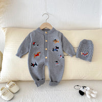 Load image into Gallery viewer, Baby Girls Boys Animals Embroidered Jumpsuits Wholesale 25092210
