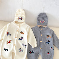 Load image into Gallery viewer, Baby Girls Boys Animals Embroidered Jumpsuits Wholesale 25092210

