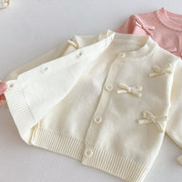 Load image into Gallery viewer, Baby Kid Girls Solid Color Bow Cardigan Wholesale 25092212
