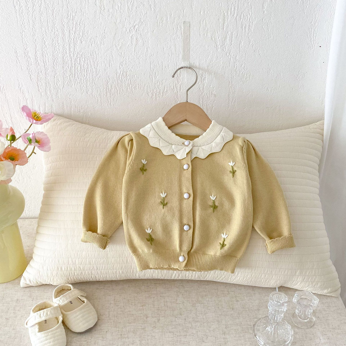 Baby Kid Girls Flower Embroidered Cardigan Wholesale 25092213