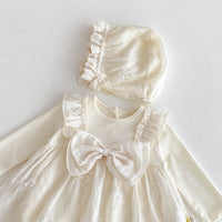 Load image into Gallery viewer, Baby Kid Girls Solid Color Bow Rompers Wholesale 25092215
