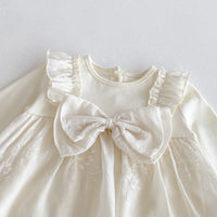 Load image into Gallery viewer, Baby Kid Girls Solid Color Bow Rompers Wholesale 25092215
