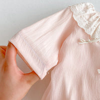 Load image into Gallery viewer, Baby Kid Girls Solid Color Bow Rompers Wholesale 25092217
