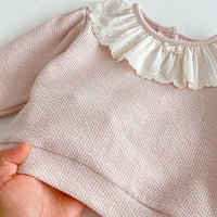 Load image into Gallery viewer, 2 Pieces Set Baby Kid Girls Solid Color Tops And Pants Wholesale 25092218
